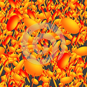 Abstract Golden Capsules Seamless 3D Pattern Background