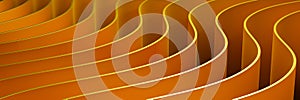 Abstract golden curves banner