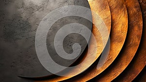 Abstract Golden Curves on Textured Background