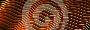 Abstract golden curves web banner, header image