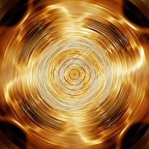 Abstract golden disk for poster