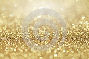 Abstract golden glitter background. Celebration and christmas background.