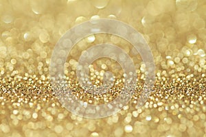 Abstract golden glitter background. Celebration and christmas background.