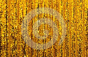 Abstract golden glitter curtain background photo