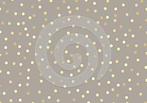 Abstract golden glitter dots on brown pastels color background