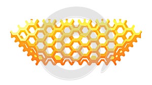 Abstract Golden Hexagon Structure, vector design Generative AI