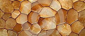 abstract golden honeycomb textured background photo