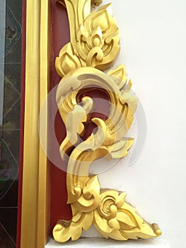 Abstract golden lai Thai style art background