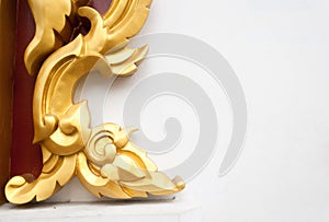 Abstract golden lai Thai style art background