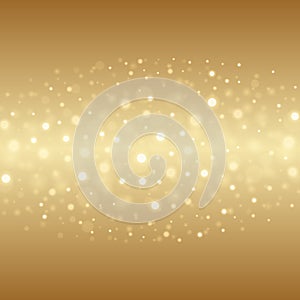 Abstract Golden Light Bokeh Background Vector Illustration.