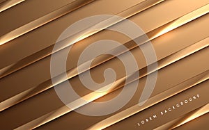 Abstract golden lines background with glow effect