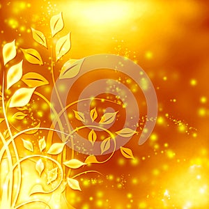 Abstract golden ornate background