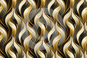 Abstract golden seamless pattern