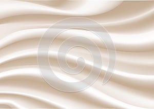 Abstract golden silk vector background luxury white cloth or liquid wave. Abstract or white fabric texture background.