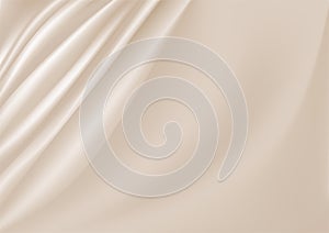 Abstract golden silk vector background luxury white cloth or liquid wave. Abstract or white fabric texture background.