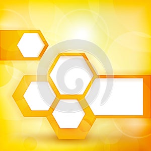 Abstract golden speech bubble background