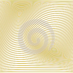 Abstract golden stripe wave lines pattern background.