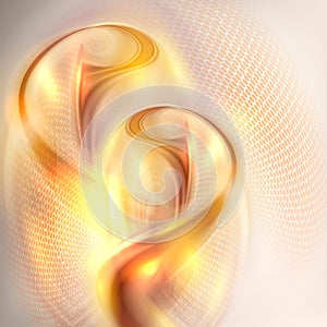 Abstract golden swirl background