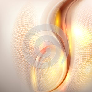 Abstract golden swirl background