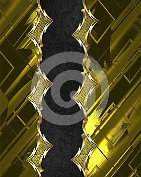 Abstract golden texture with black decoration. Template for design. copy space for ad brochure or announcement invitation, abstrac