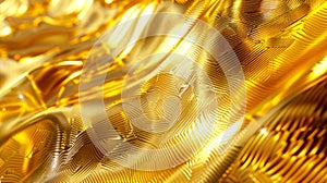 Abstract Golden Texture with Engraved Patterns, Generative AI