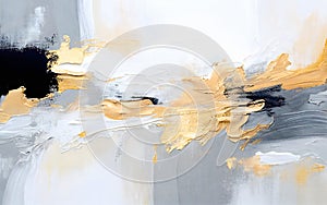 Abstract golden texture oil painting art illustration, modern minimalist background wall