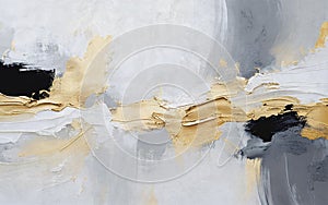 Abstract golden texture oil painting art illustration, modern minimalist background wall