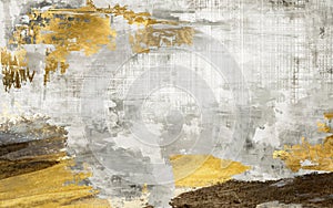 Abstract golden textured background. Art creative poster, wall art, rug, card, website, print, wallpaper.