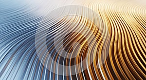 Abstract golden wave pattern with smooth gradient and fluid design