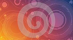 Abstract Gradient Background with Circular Line Patterns