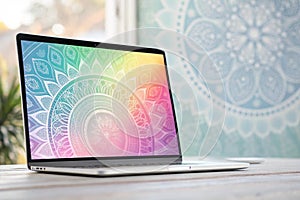 Abstract gradient background with colorful pattern