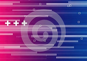 Abstract Gradient Background with Plus Signs and Squares