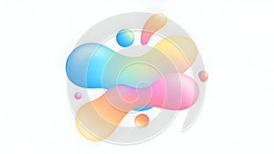 Abstract Gradient Blob Background, Colorful Fluid Shape