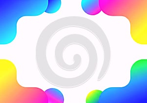 Abstract Gradient Blobs Frame with Copy Space