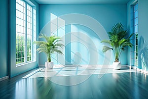 Abstract Gradient Blue Studio Background for Product Presentation