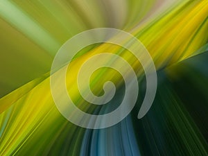 Abstract gradient Blurred colored background. Smooth transitions of iridescent green and yellow colors. Colorful Rainbow backdrop