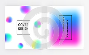 Abstract gradient blurs, liquid color covers set. Fluid shapes with bright colors background. Trendy futuristic composition design