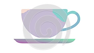 Abstract Gradient Coffee Cup Vector Icon, Modern Design, vector design Generative AI