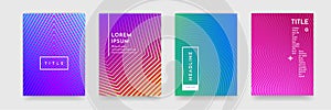 Abstract gradient color pattern texture for book cover template vector set