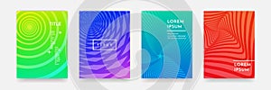 Abstract gradient color pattern texture for book cover template vector set