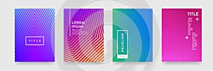 Abstract gradient color pattern texture for book cover template vector set photo