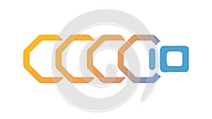 Abstract Gradient Concentric C Shapes Design, vector design Generative AI