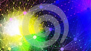 Abstract gradient 3d wireframe background 3d rendering