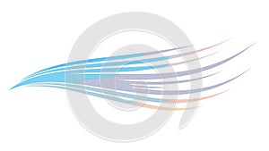 Abstract Gradient Flowing Lines, Dynamic Wave Effect, vector design Generative AI