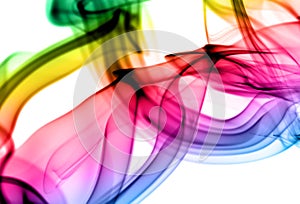 Abstract gradient fume patterns on white