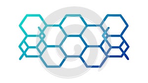 Abstract Gradient Hexagonal Network, vector design Generative AI