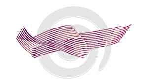 Abstract Gradient Horizontal Wave Pattern, vector design Generative AI