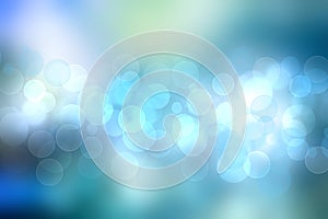 Abstract gradient of light blue turquoise pastel background texture with glowing circular bokeh lights. Beautiful colorful spring