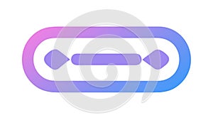 Abstract Gradient Link Icon, Digital Connection, Network Flow, vector design Generative AI
