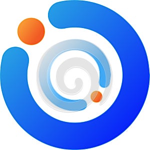 Abstract gradient logo design on white